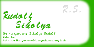 rudolf sikolya business card